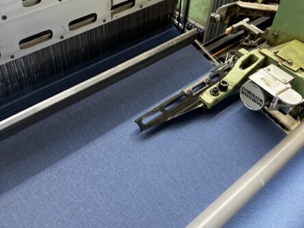 organic cotton canvas fabric being woven at County brook mill